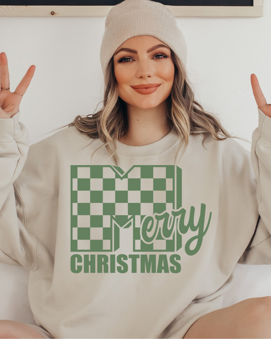 MTV Merry Christmas (Green) Crewneck Pullover