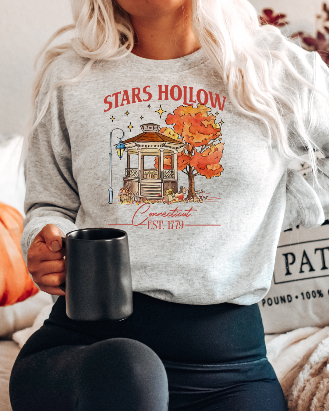 Stars Hallow Gazebo Gilmore Girl Adult Crewneck Pullover (Colorful)