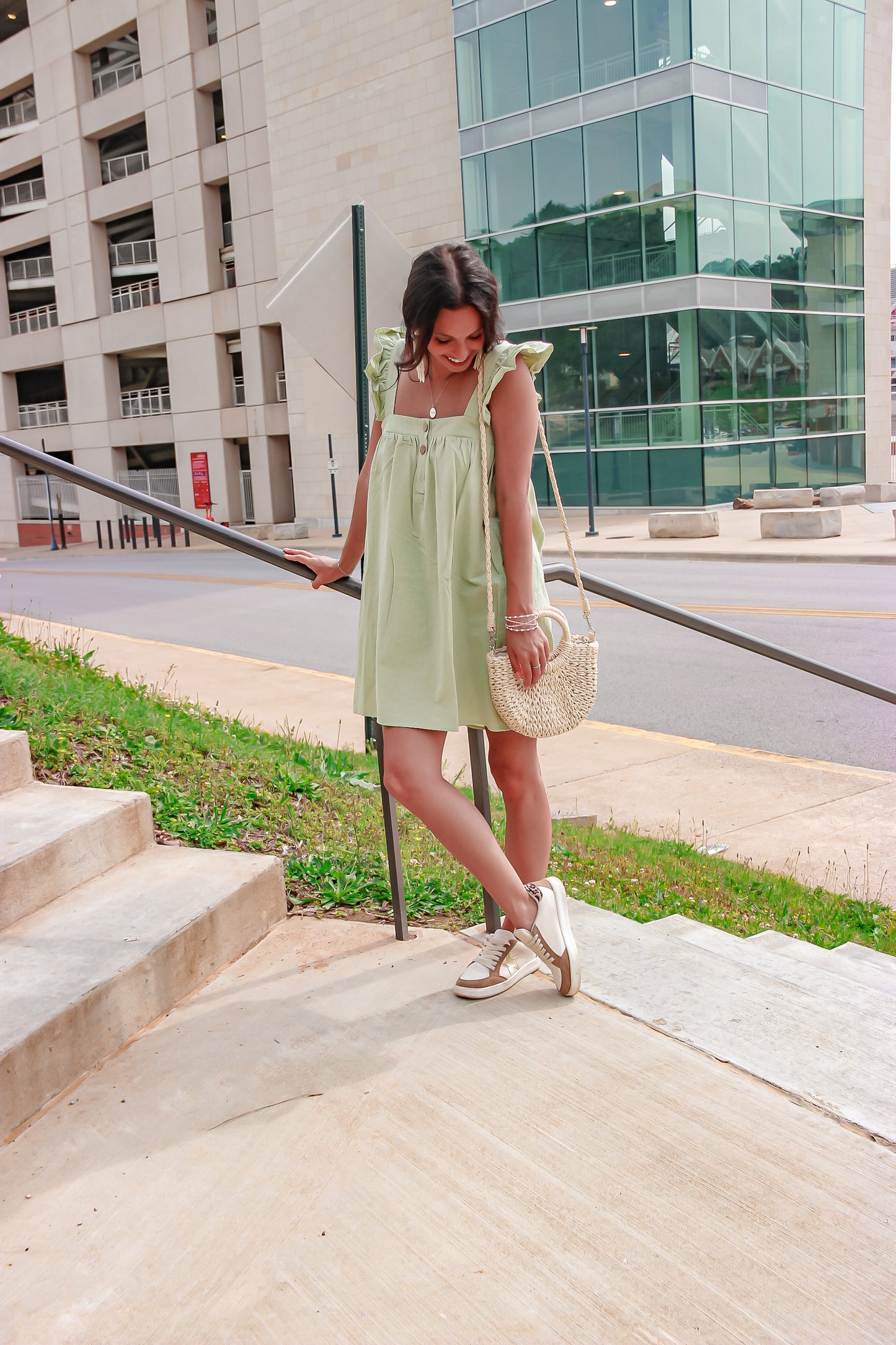 Little Darling Square Neck Dress