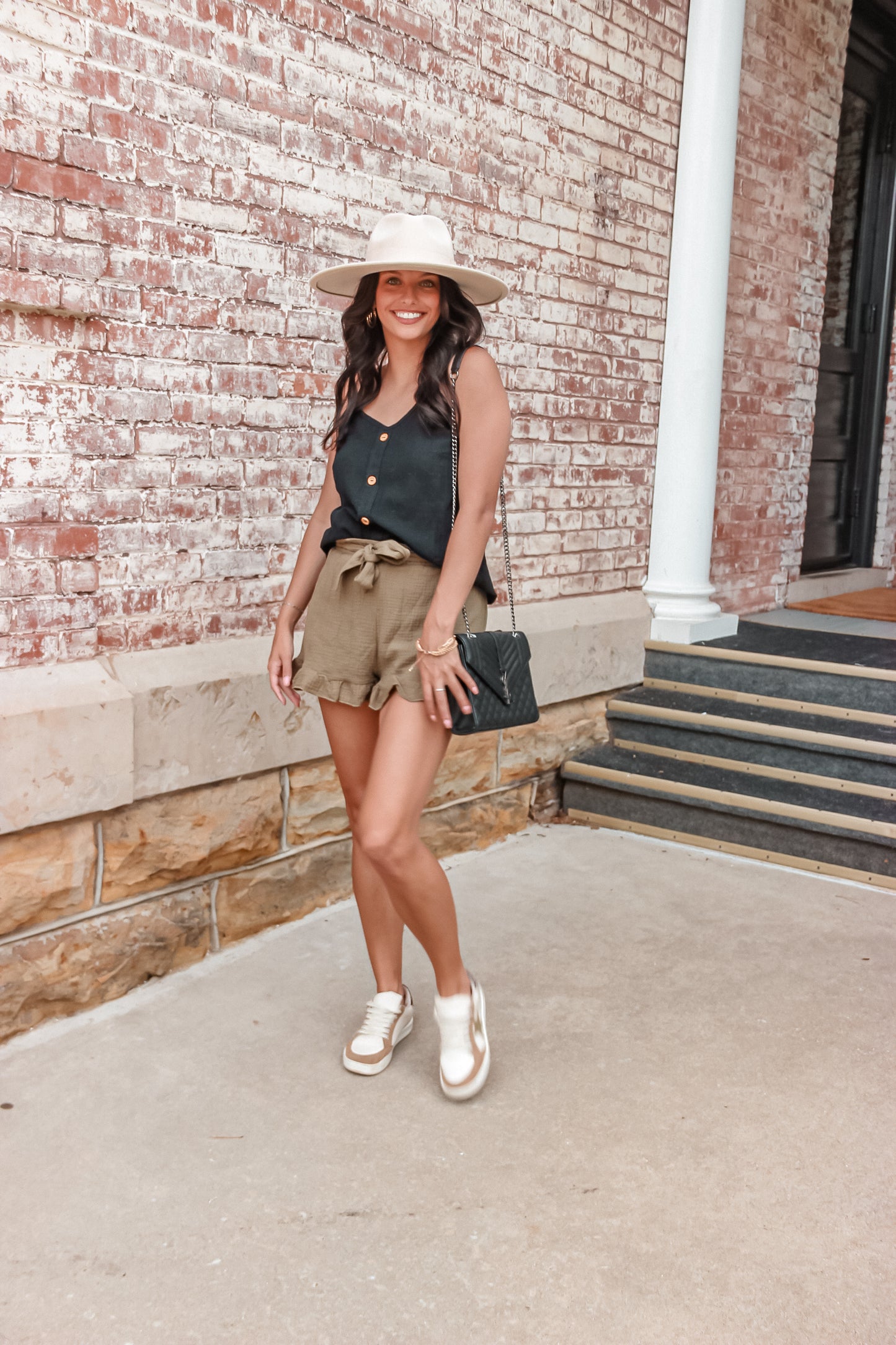 Olive Paper Bag Shorts