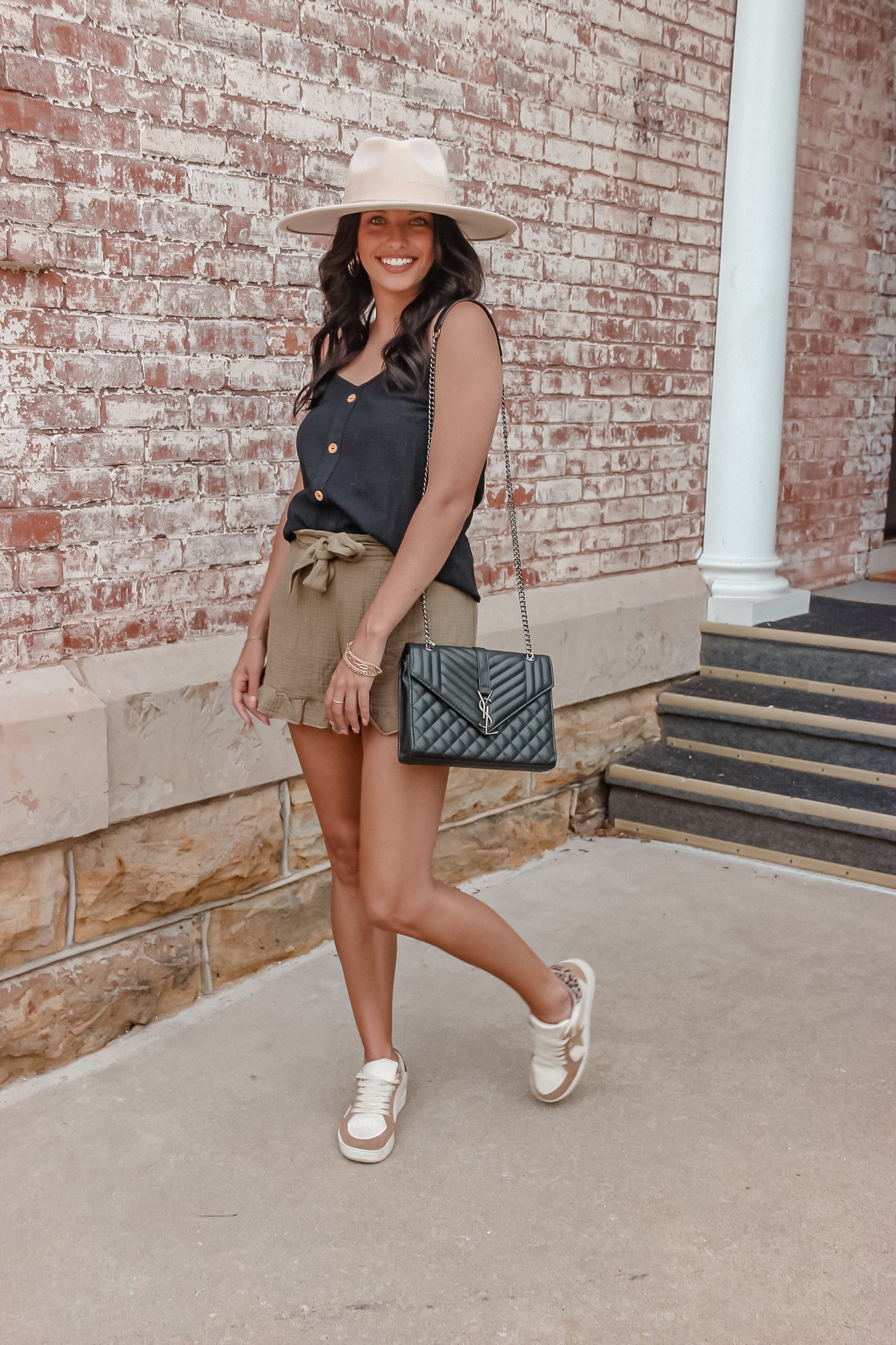 Olive Paper Bag Shorts