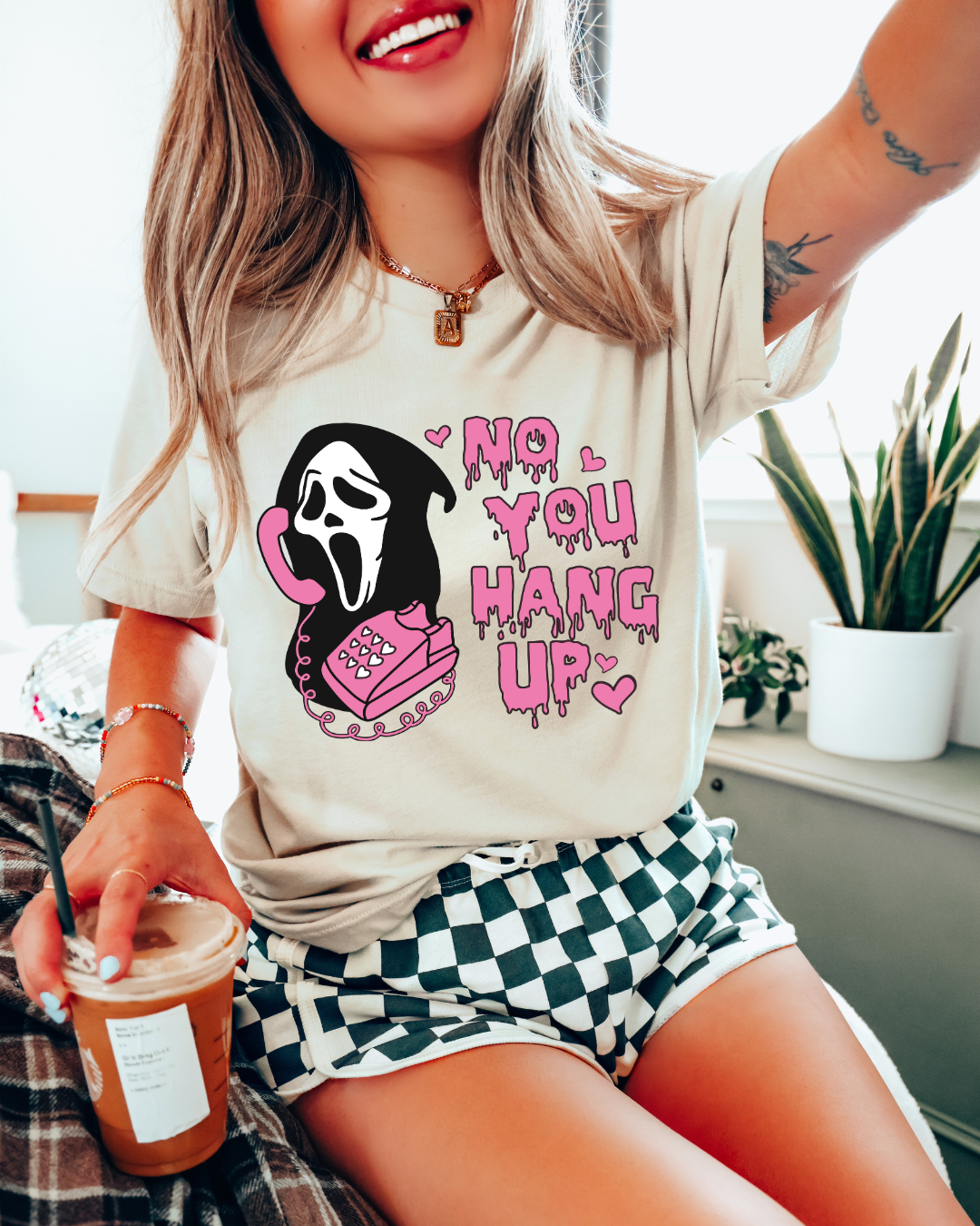No You Hang Up Spooky Adult Tee
