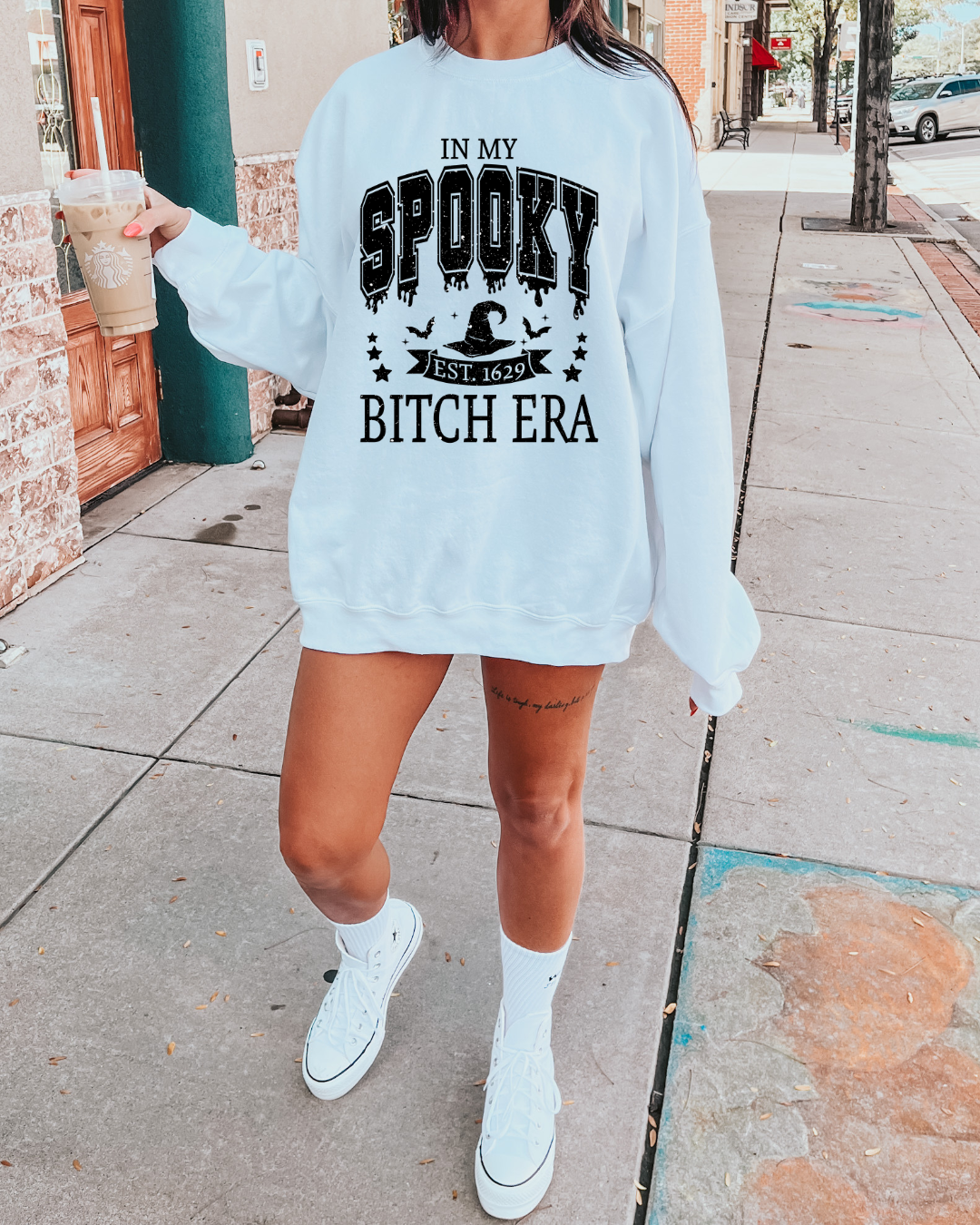 Spooky Bitch Era Spooky Adult Crewneck Pullover
