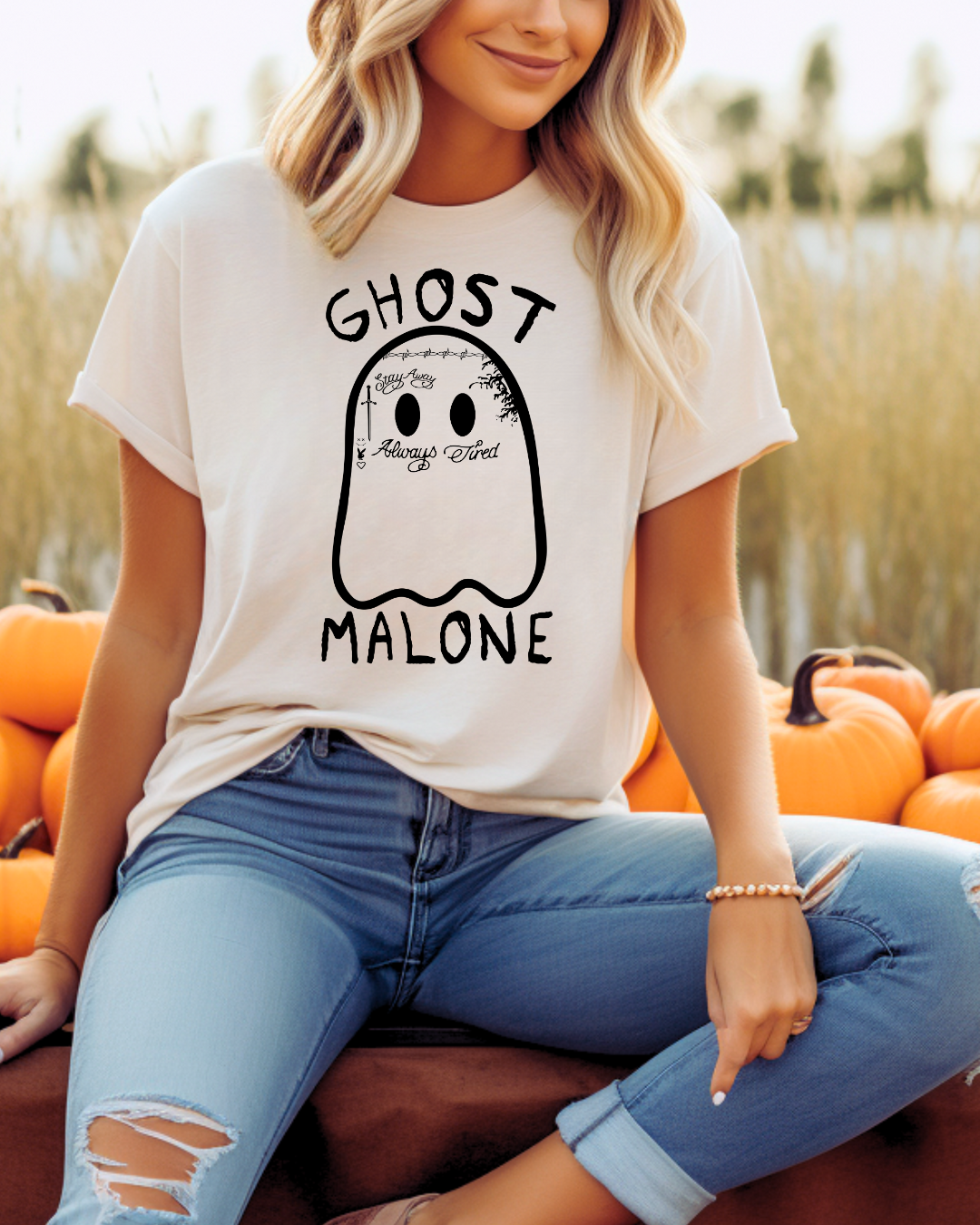 Ghost Malone Spooky Adult Tee