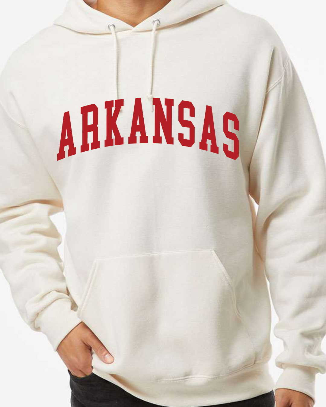 Collegiate Arkansas Adult Hoodie (Red)
