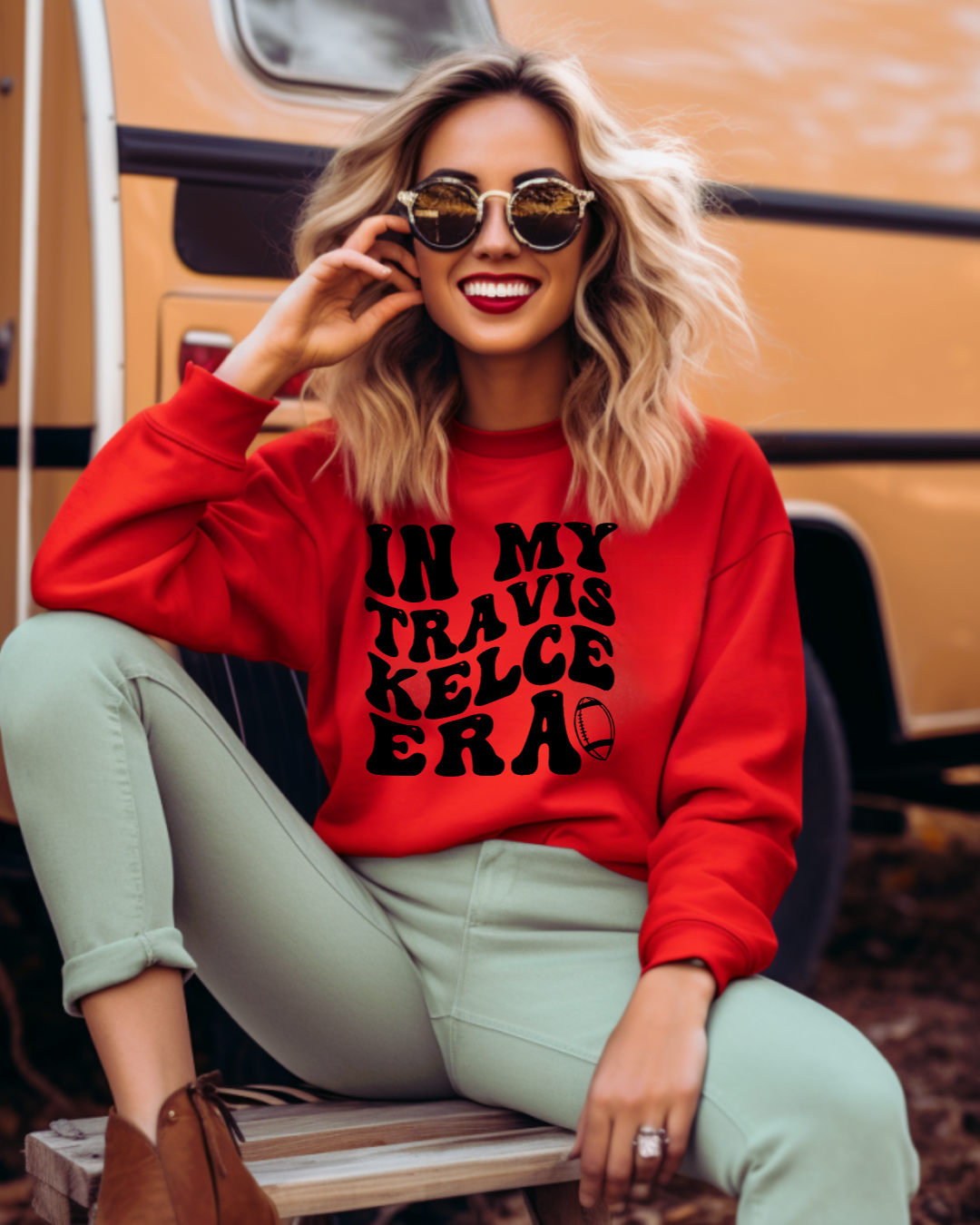 In My Travis Era NFL X Taylor Crewneck Pullover (Black)