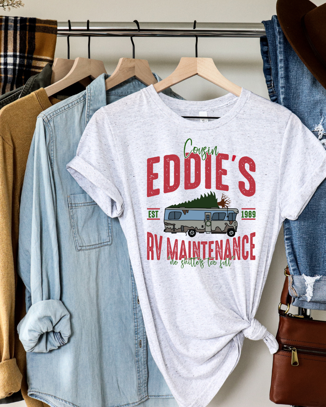 Cousin Eddie's RV Maintenance Christmas Adult Tee