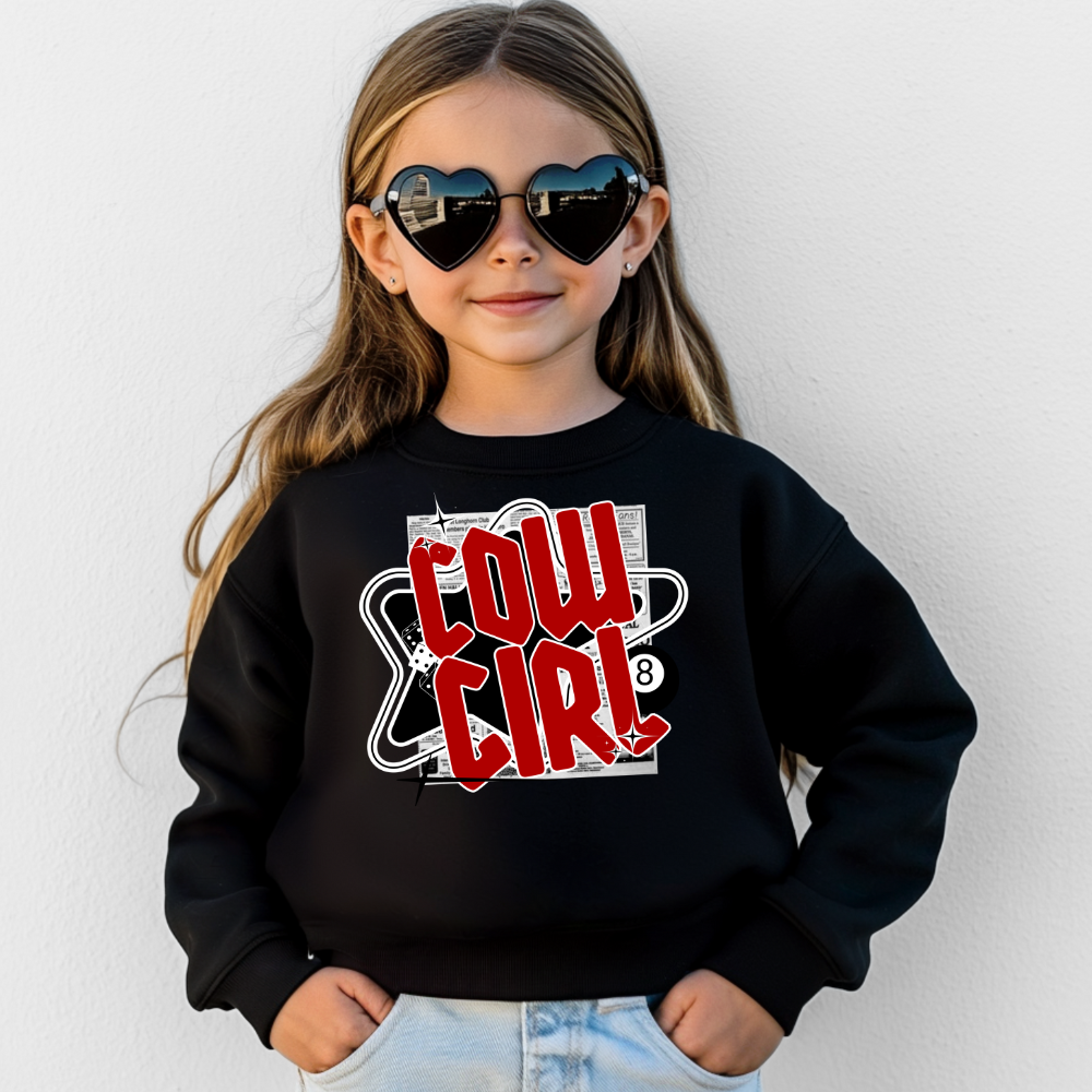 Y2K Cowgirl Western Youth Graphic Sweatshirt