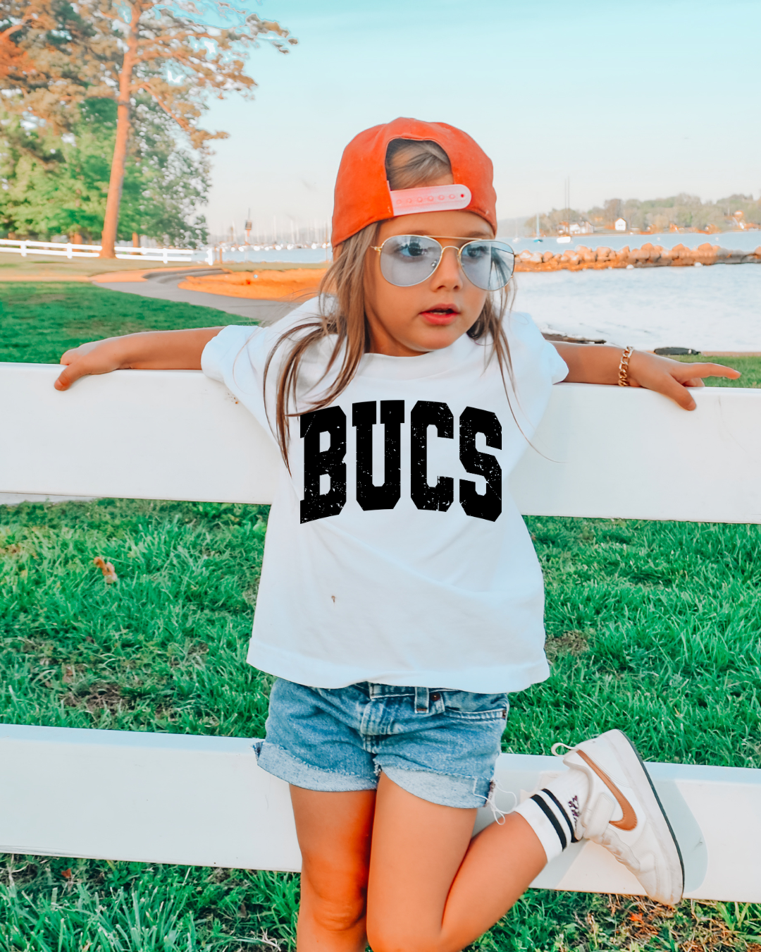 Bucs Varsity Distressed Youth Graphic Tee