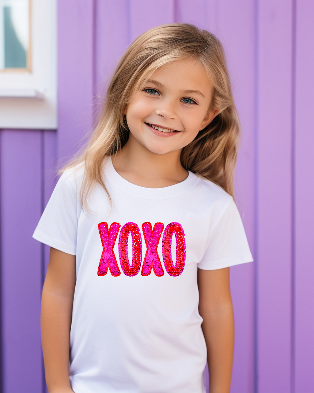 Sparkly XOXO Valentines Youth Tee