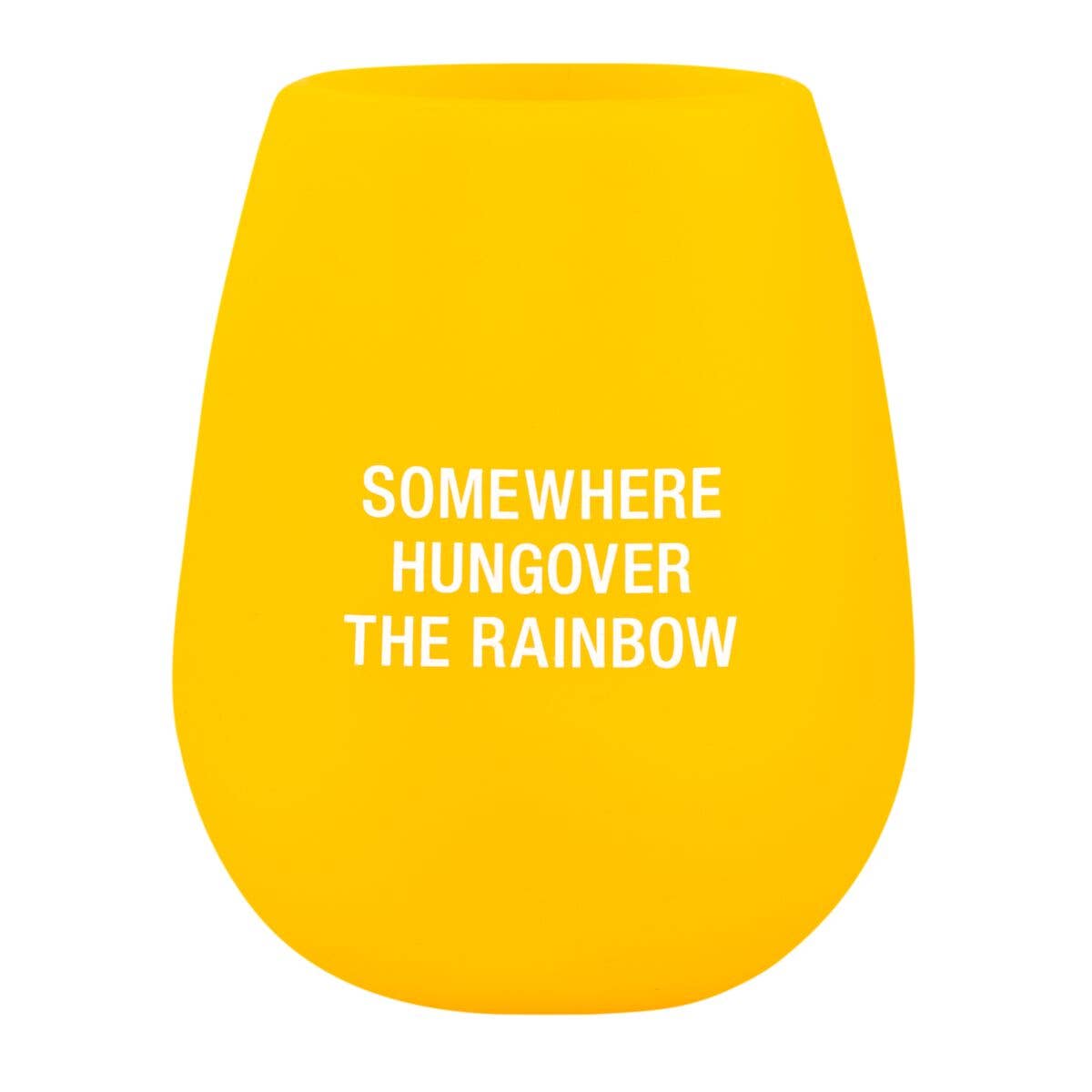 Hungover The Rainbow Stemless Silicone Wine Glass