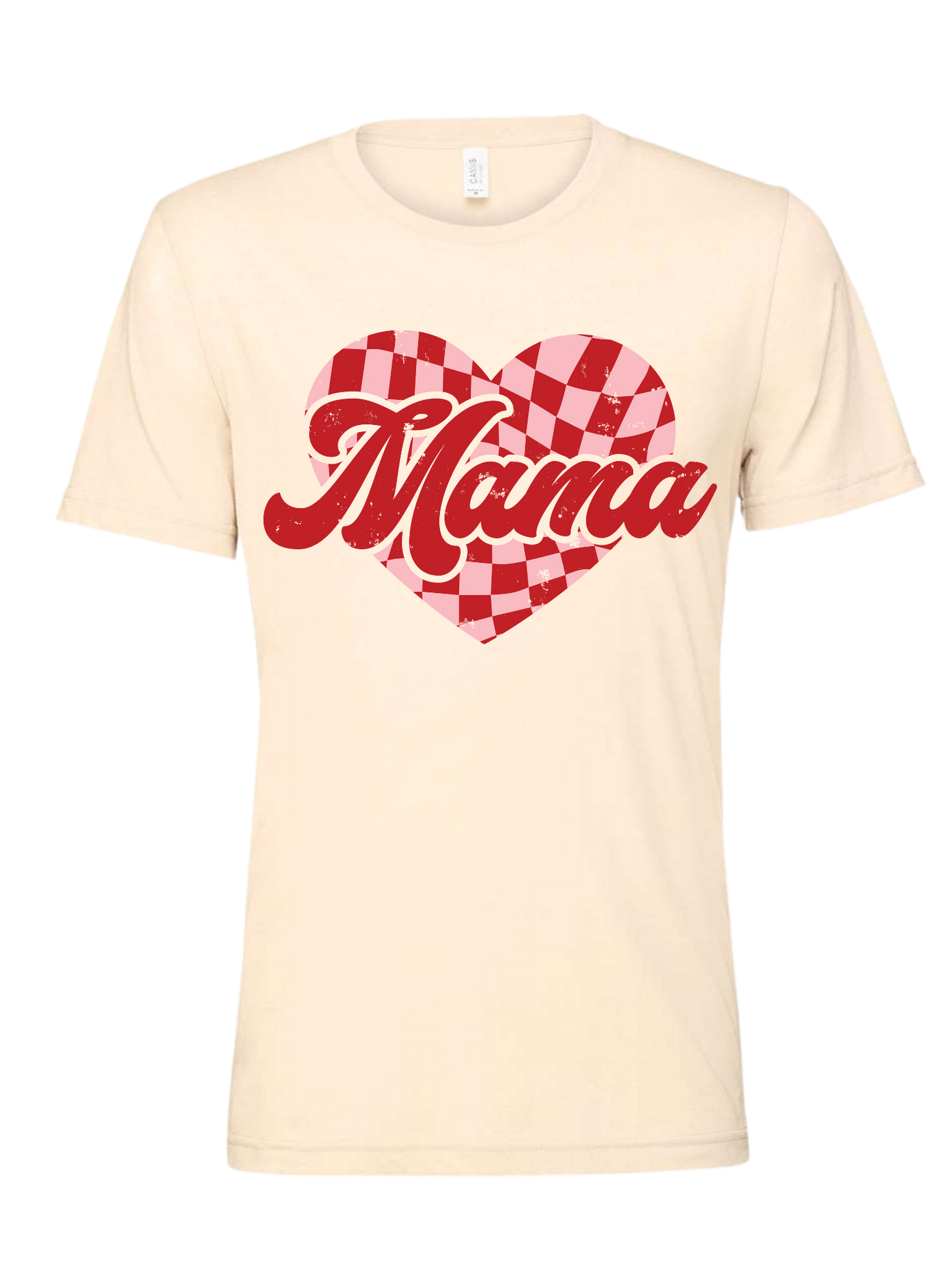 PREORDER Checkered Heart MAMA Adult Tee