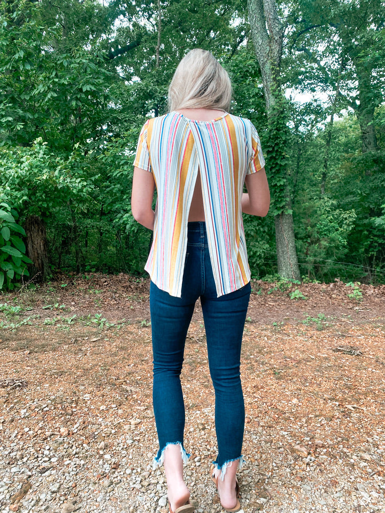 Striped In Style Open Back