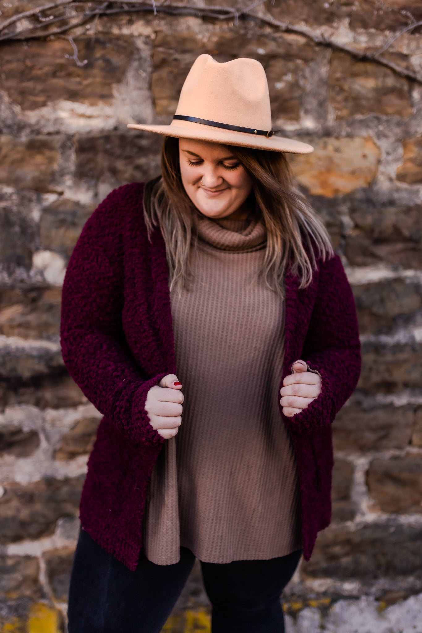 Cuddled by the Fire (Maroon)