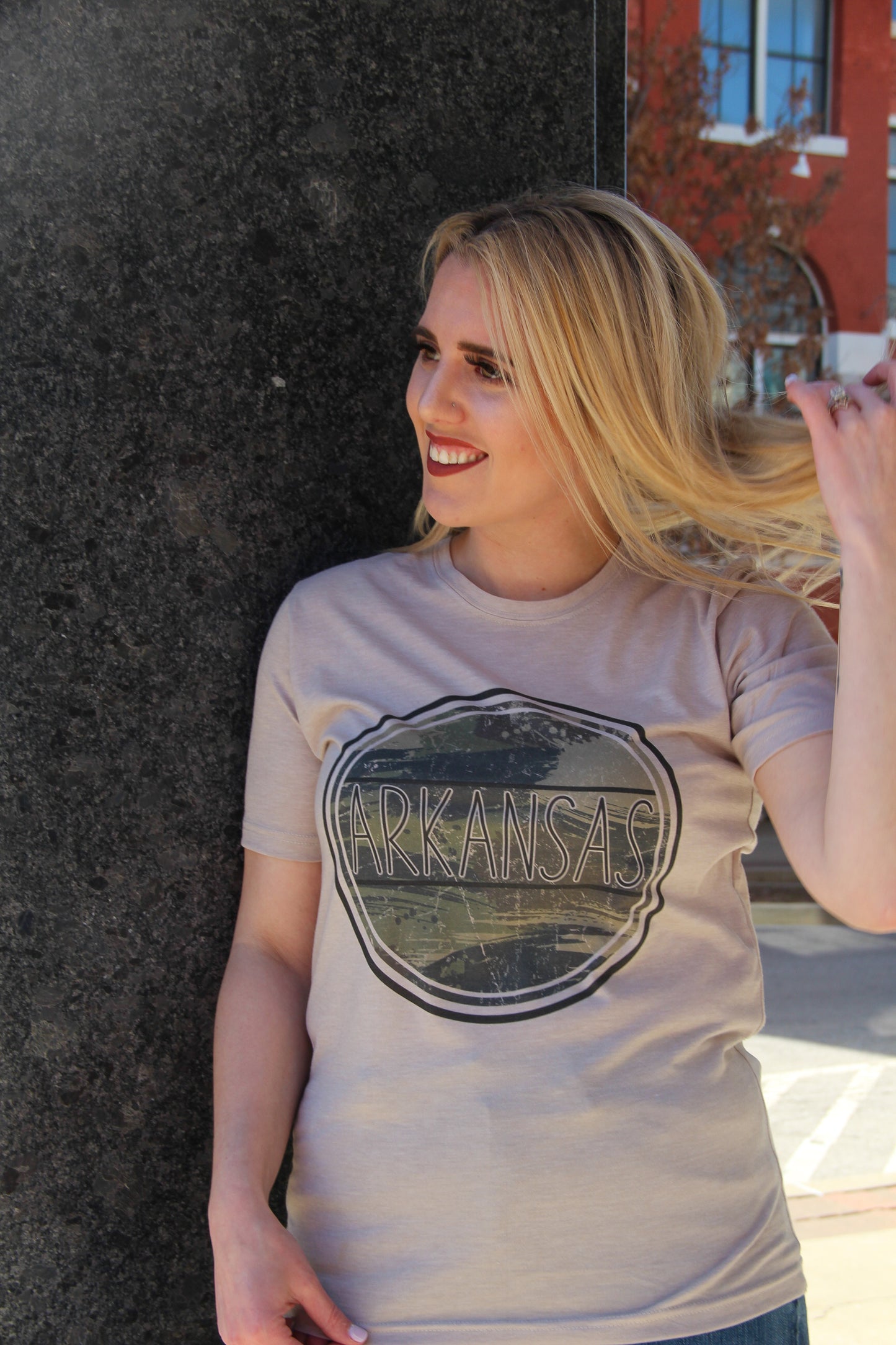 State Arkansas Camo Graphic Tee