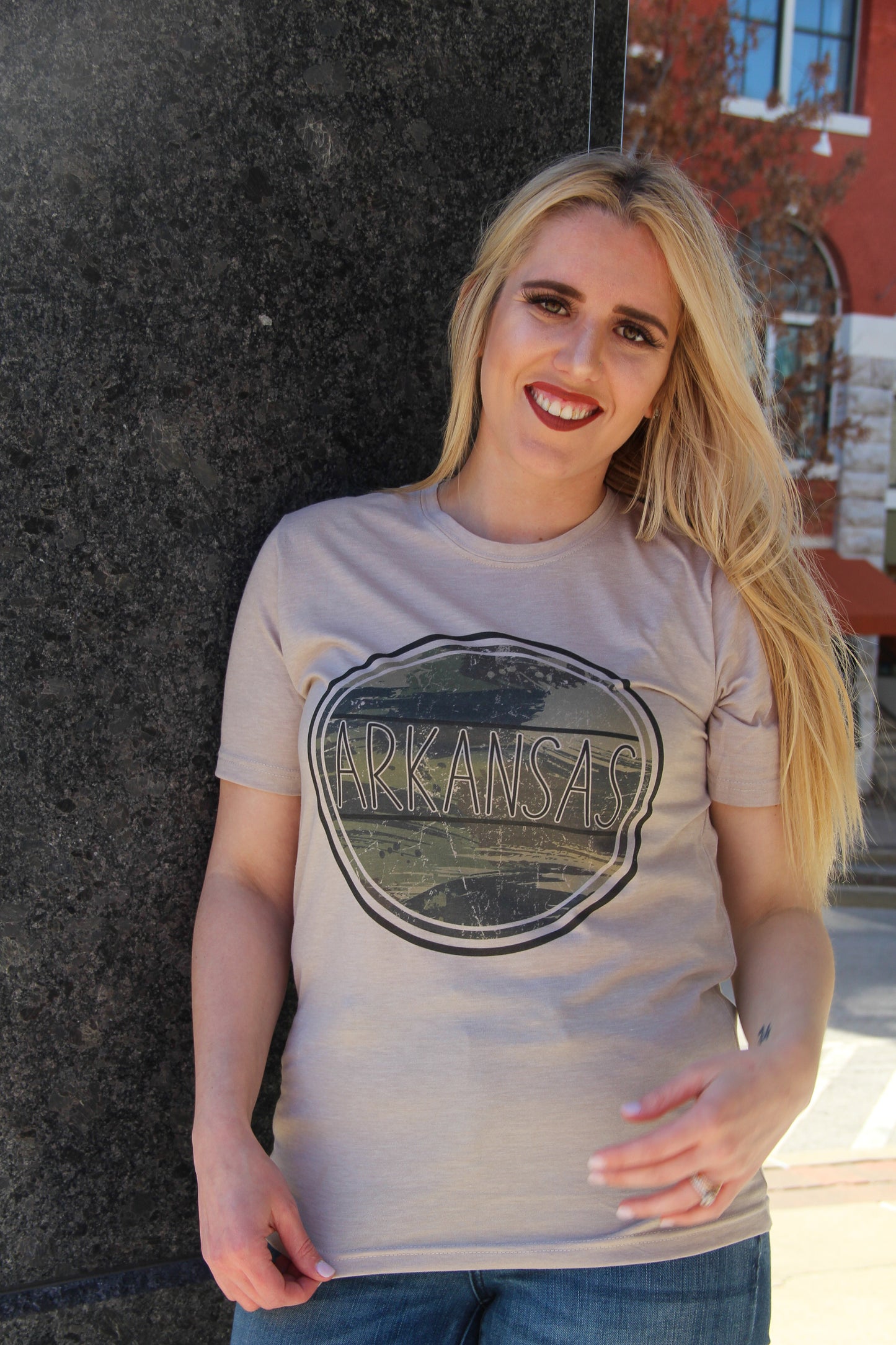 State Arkansas Camo Graphic Tee