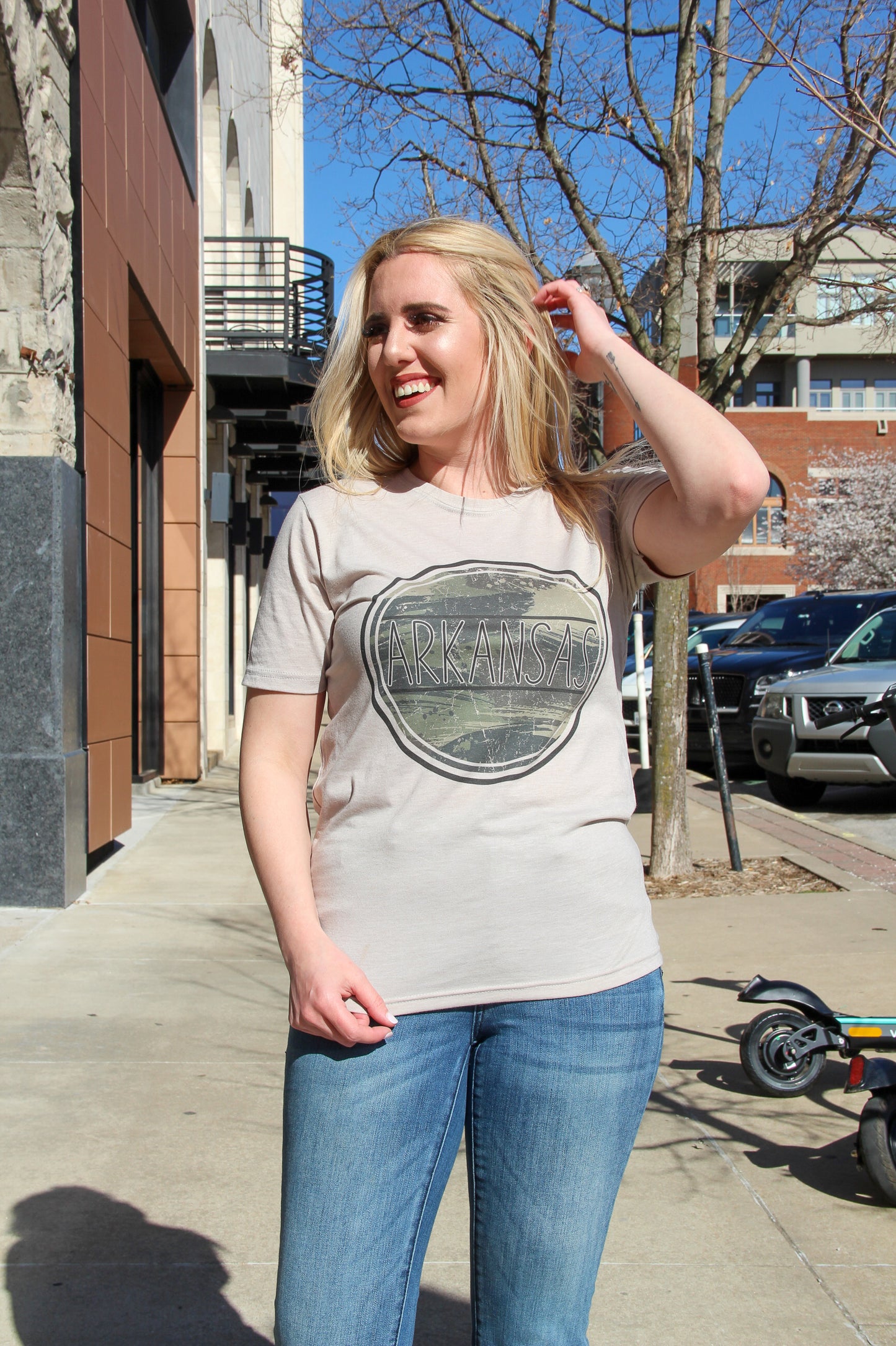 State Arkansas Camo Graphic Tee