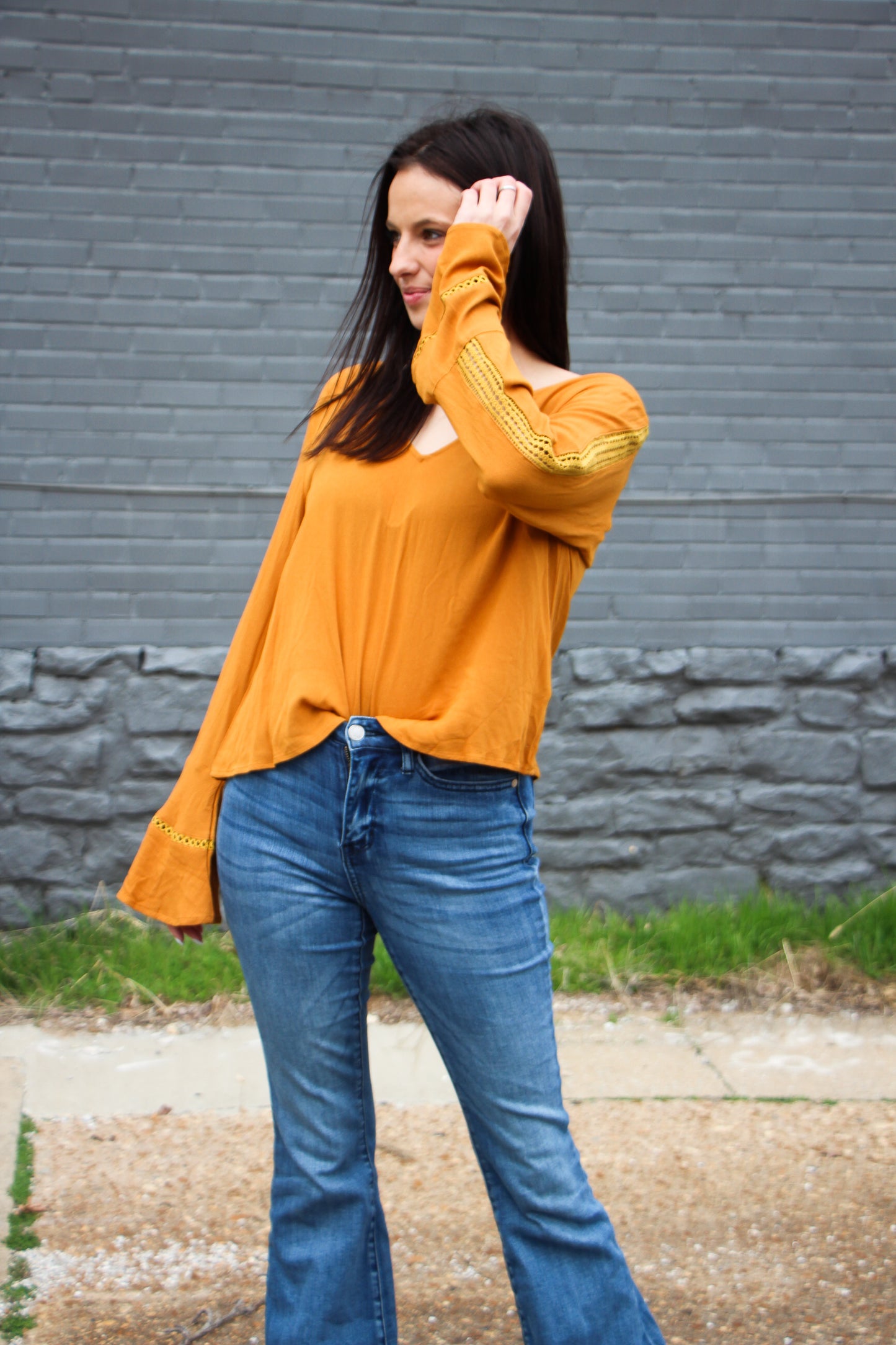 Predictably Sweet In Mustard Top
