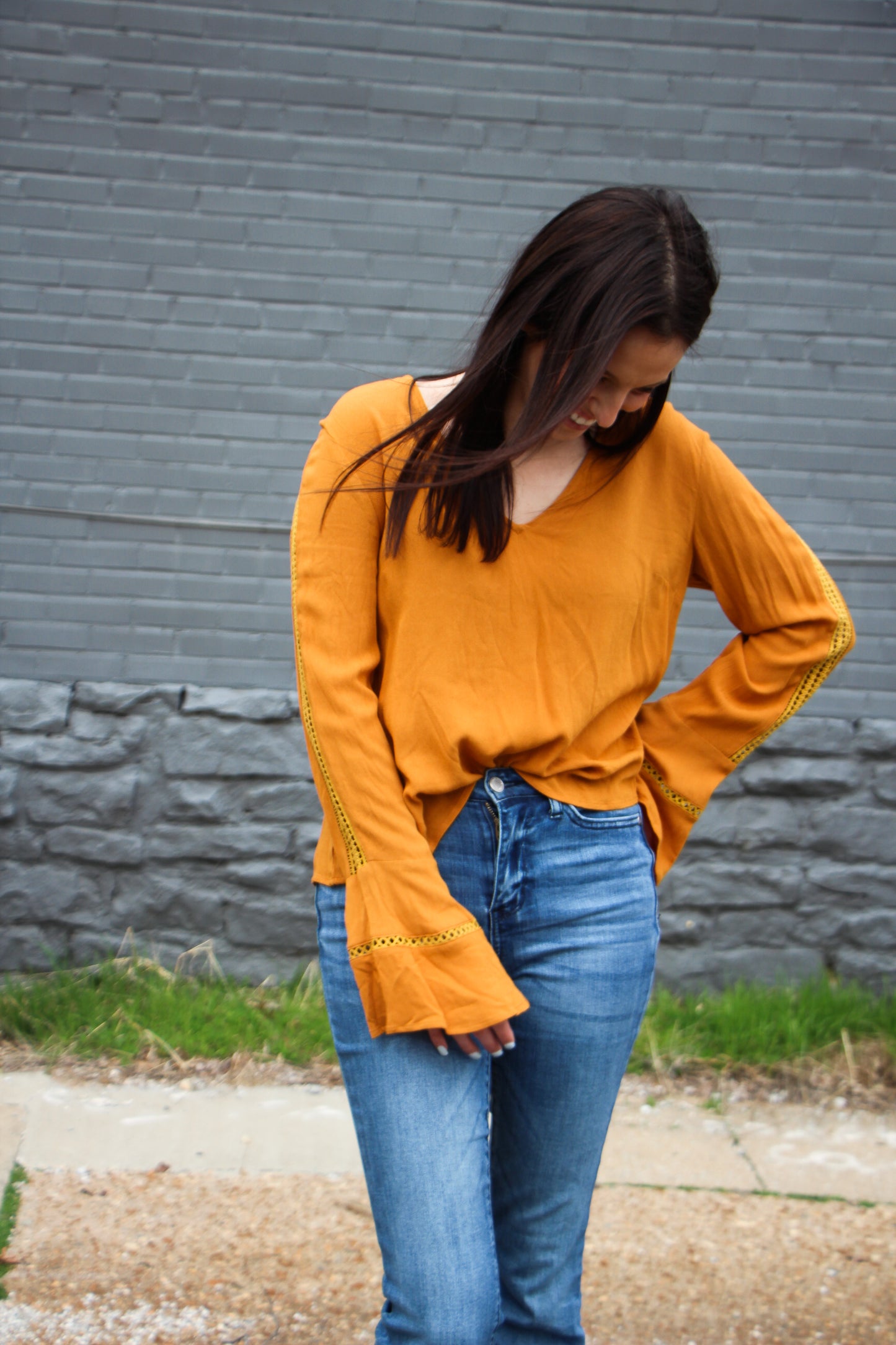 Predictably Sweet In Mustard Top