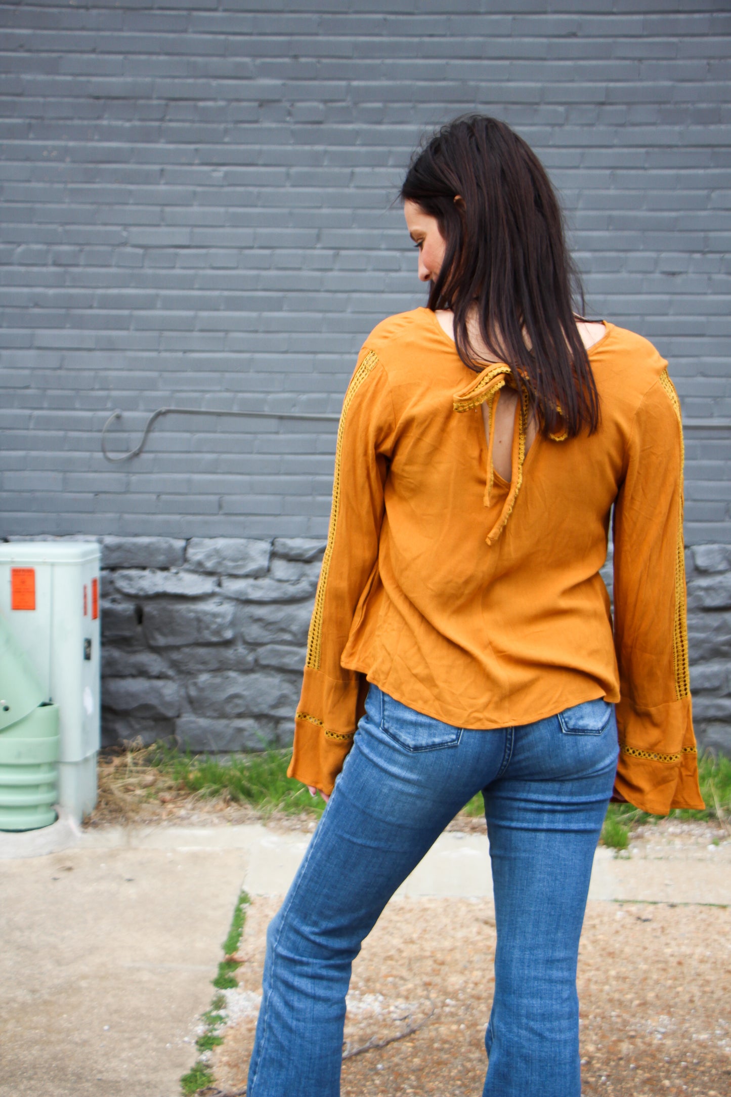 Predictably Sweet In Mustard Top