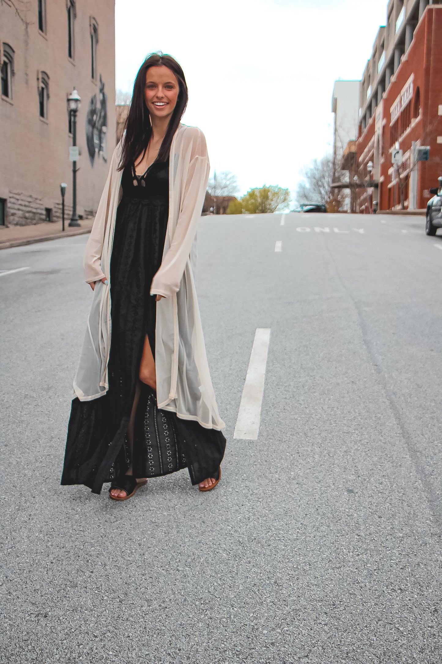 Thinking Of Myself Sheer Kimono (Cream)