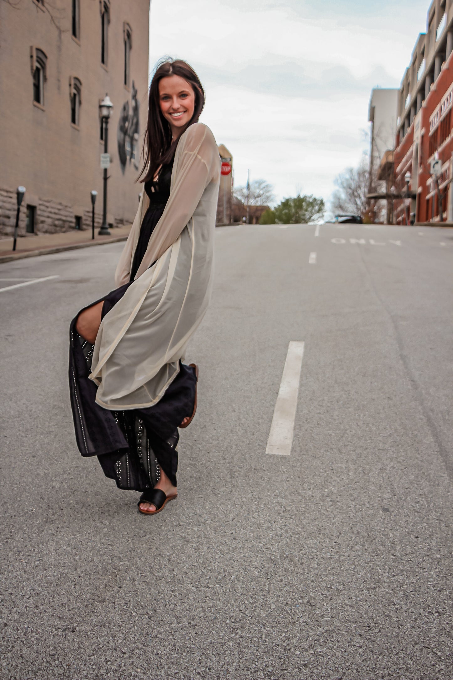 Thinking Of Myself Sheer Kimono (Cream)