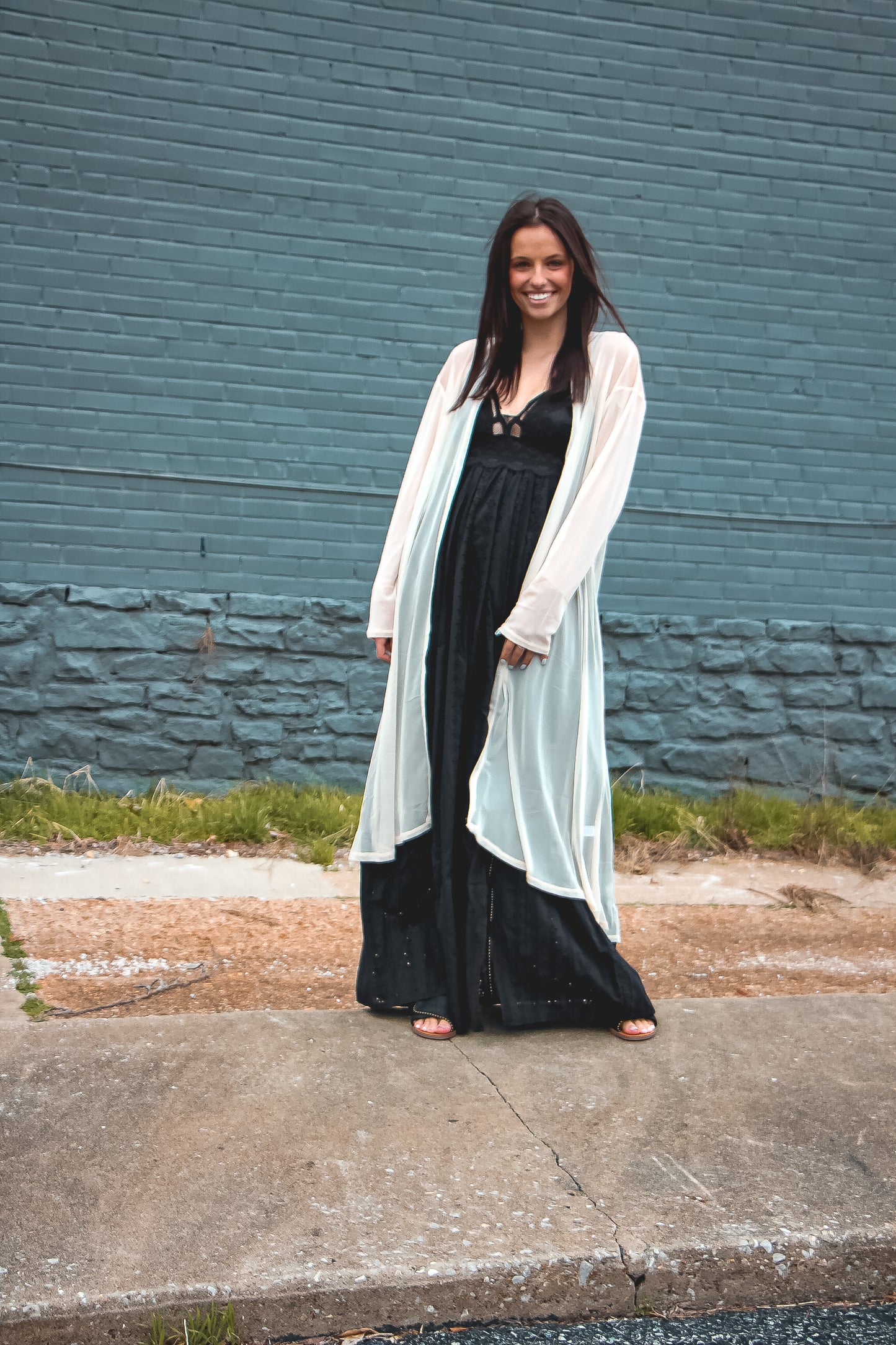 Thinking Of Myself Sheer Kimono (Cream)