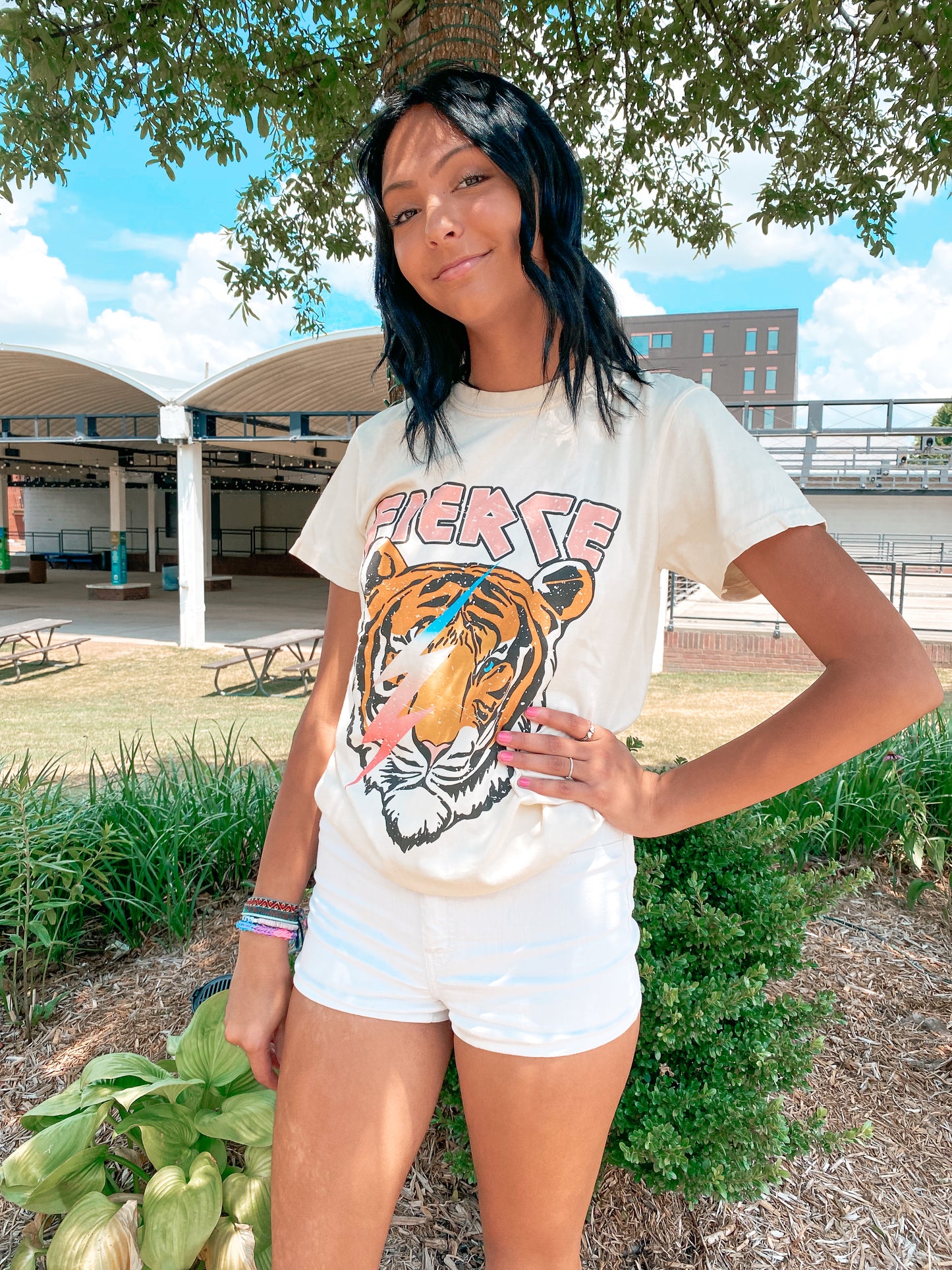 Fierce Vintage Tiger Oversized Graphic Tee
