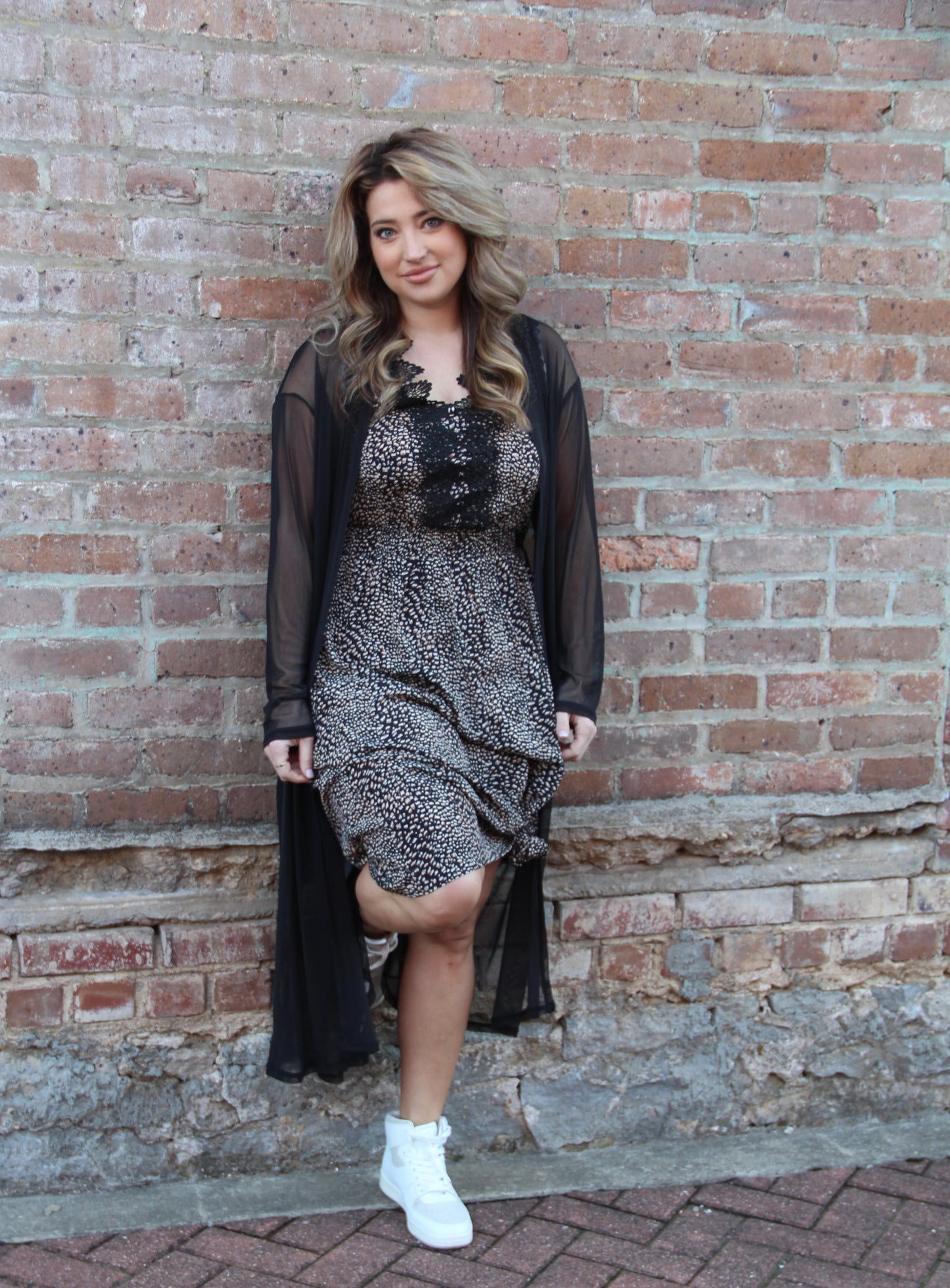 Thinking Of Myself Sheer Kimono (Black)