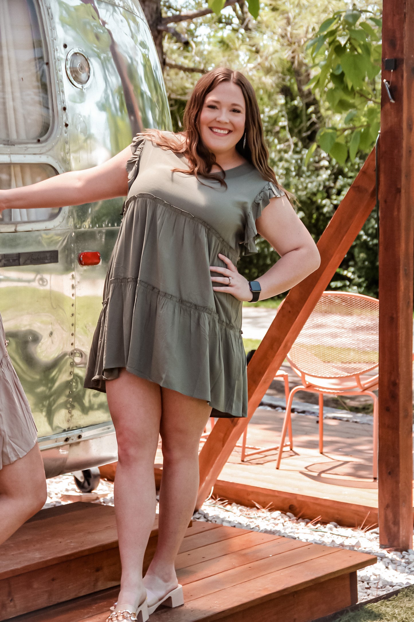 Purest Heart Ruffle Casual Dress (Olive)