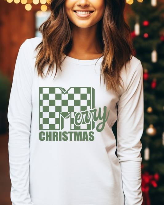 MTV Merry Christmas (Green) Adult Long Sleeve Tee