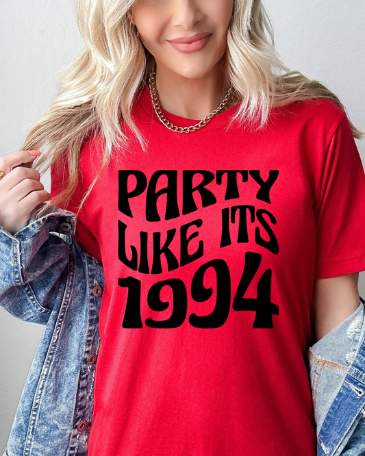 Party Like It's 1994 Arkansas Basketball Adult Tee (BLACK)