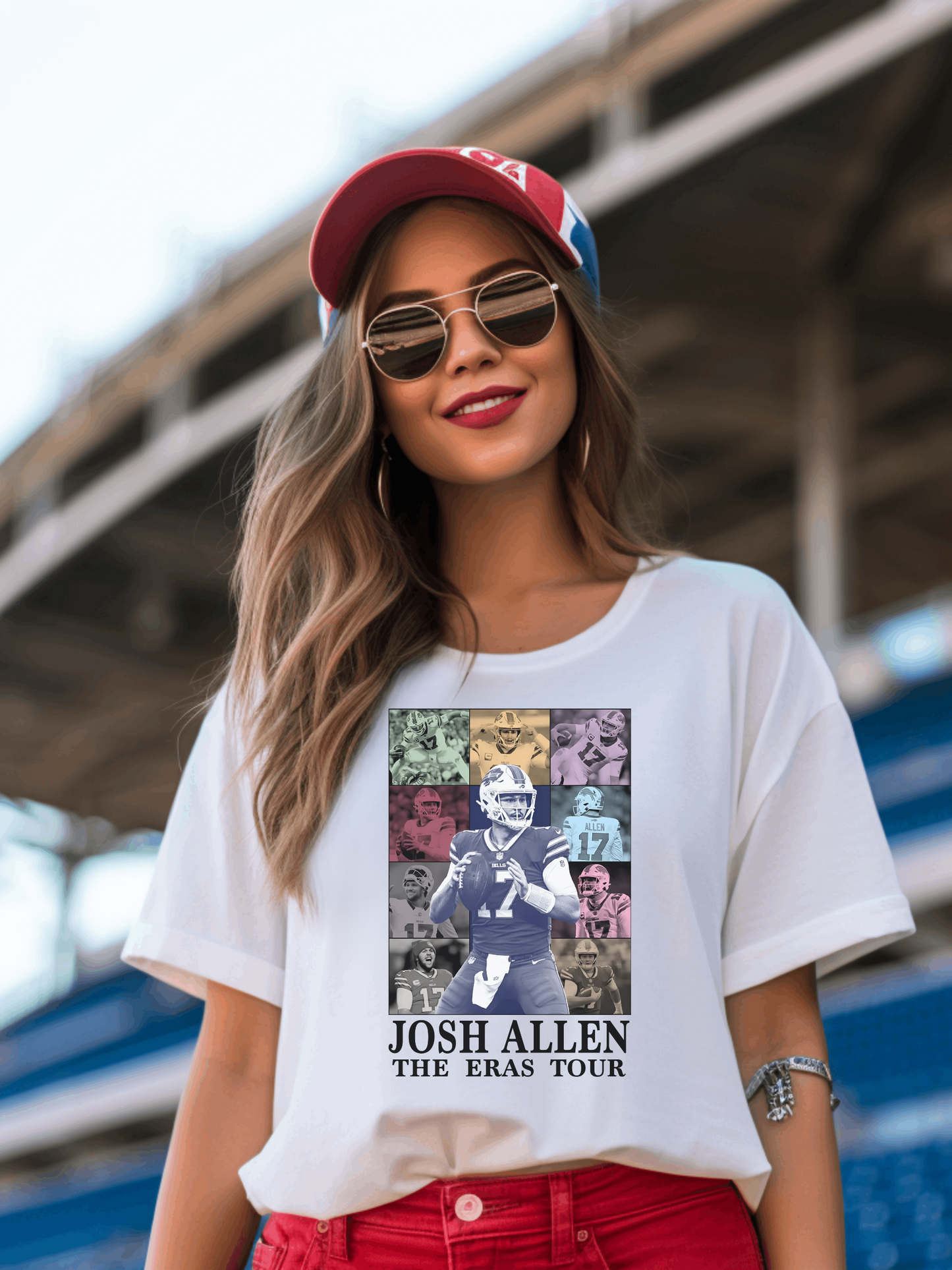 Josh Allen Eras Tour Buffalo Bills Adult Graphic Tee