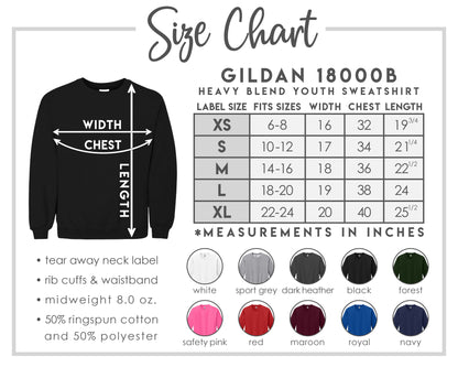 Faux Sparkly Mardi Gras Bow Youth Graphic Sweatshirt
