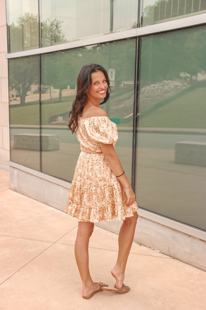 Charm You Floral Cap Sleeve Dress