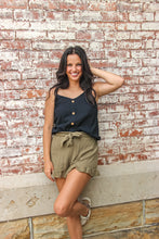 Load image into Gallery viewer, Olive Paper Bag Shorts
