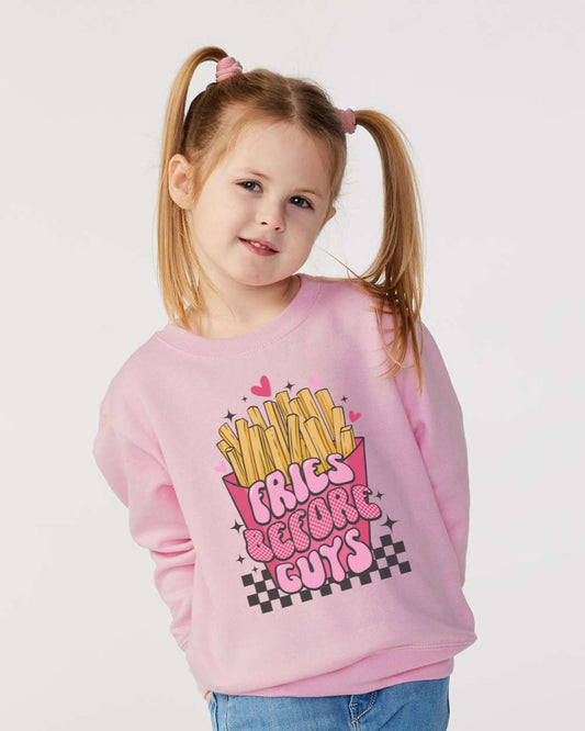 Fries Before Guys Toddler Crewneck