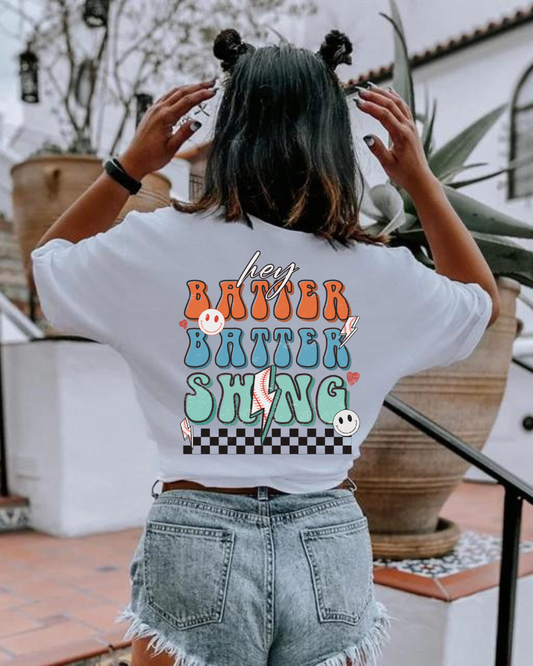 Hey Batter Batter Swing Adult Tee