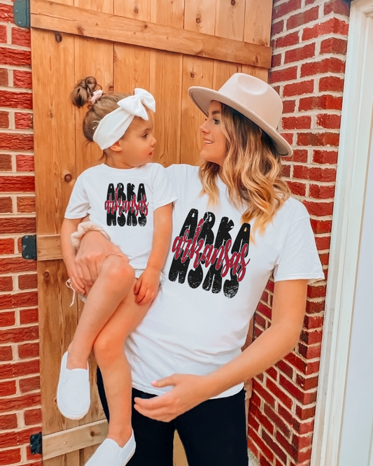 Arkansas Cursive Adult Tee