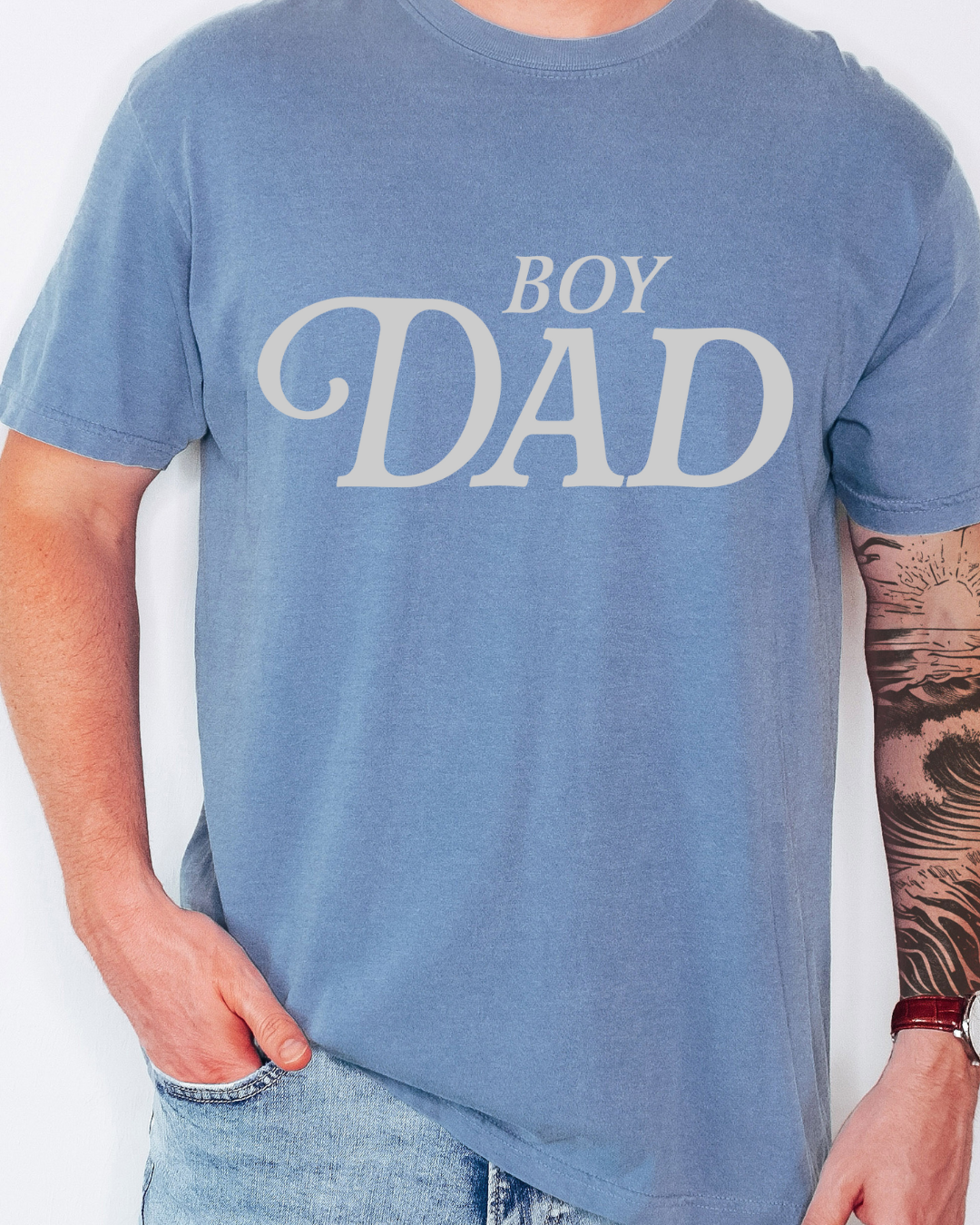 Boy Dad Adult Graphic Tee
