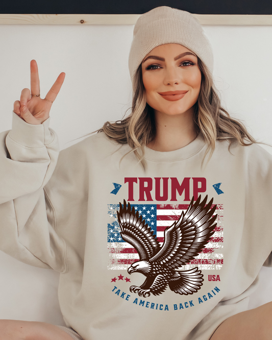 Trump Bald Eagle Adult Graphic Sweatshirt