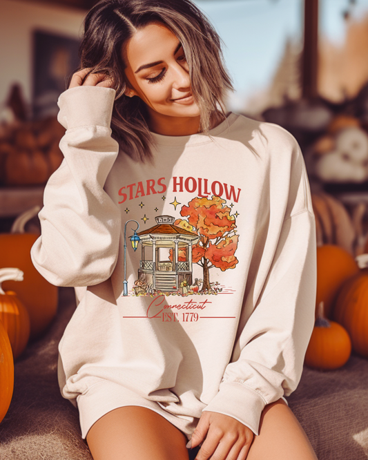 Stars Hallow Gazebo Gilmore Girl Adult Crewneck Pullover (Colorful)