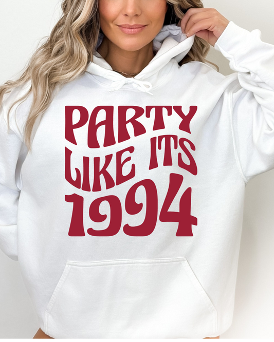 Party Like It's 1994 Arkansas Basketball Adult Hoodie (RED)