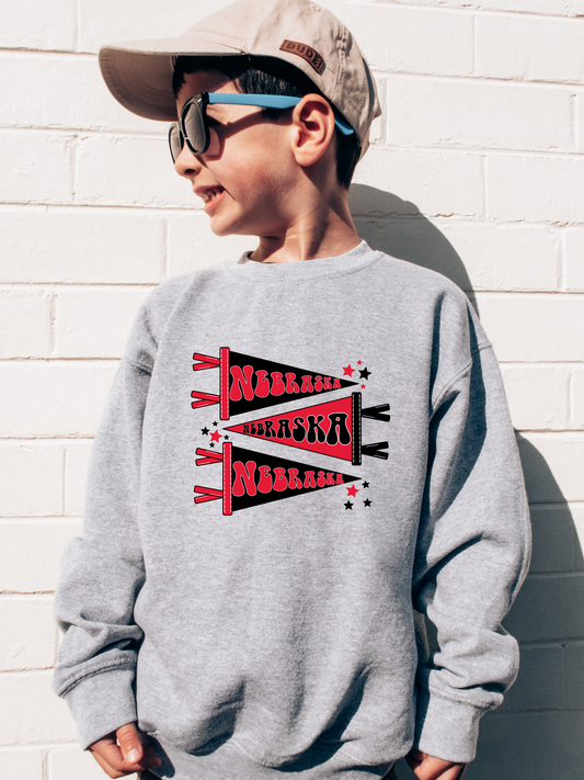 Nebraska Pennants Youth Graphic Sweatshirt