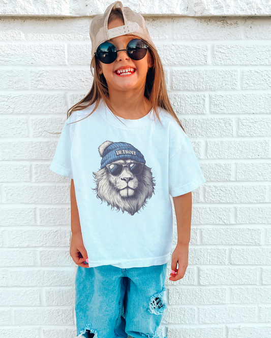 Detroit Lions Beanie Youth Graphic Tee