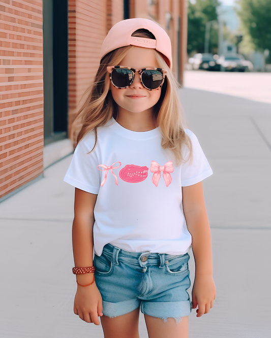 Pink Florida Gators Bow Youth Graphic Tee