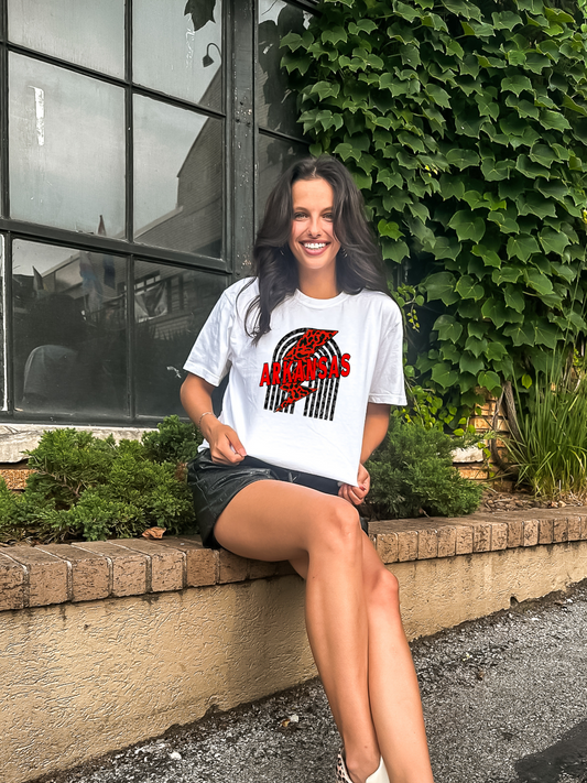 Arkansas Lightening Bolt Adult Graphic Tee