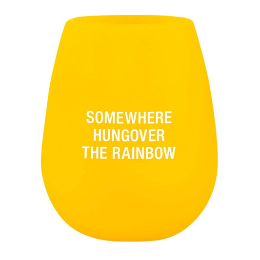 Hungover The Rainbow Stemless Silicone Wine Glass