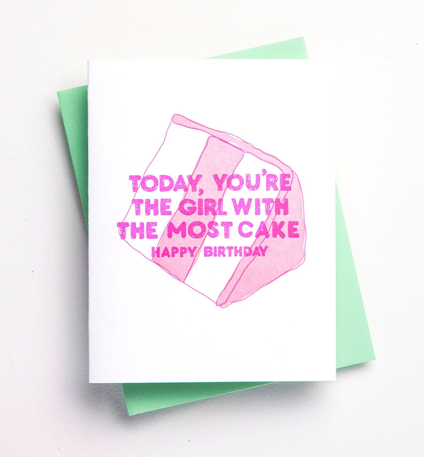 Girl With The Most Cake Birthday Card - Courtney Love