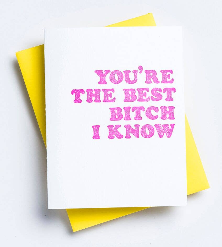 Best Bitch Card - Bestfriend Gift - Funny Thank You Card